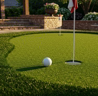 artificial turf fringe around a putting green in Wellington, FLorida