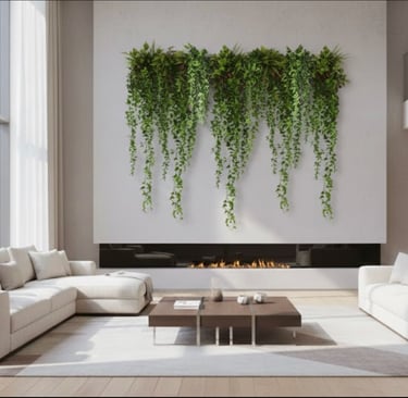 UV-resistant synthetic ivy wall for Florida outdoor spaces.