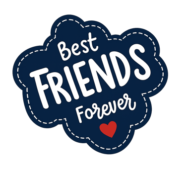 A cartoon logo declaring that you and Jesus are “best friends forever”