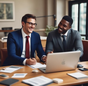 Sayele team presenting a digital solution to partners in a bright meeting room