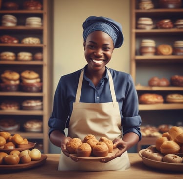 Photo of Sayele team collaborating in a modern office with blue and gold accents