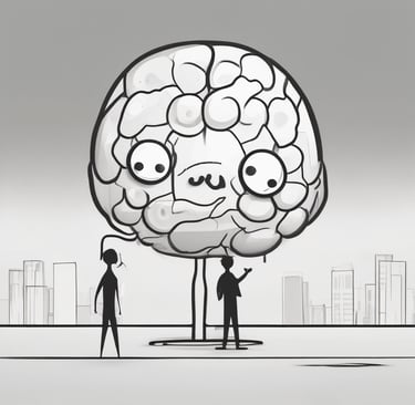 a black and white photo of a brain