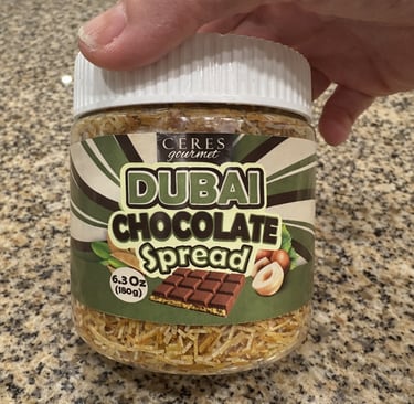 Dubai Chocolate Spread on the table