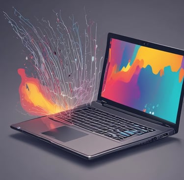 a red security sign and a blue security sign