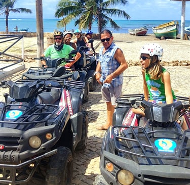 Quad rental on Maio Island with ocean view: an authentic adventure along trails, pristine nature, an