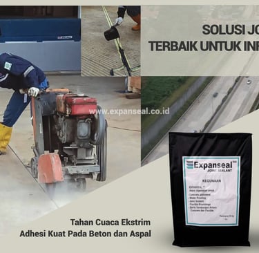 Aplikasi pengisian joint sealant Expanseal pada proyek infrastruktur beton