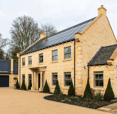 house with solar panels