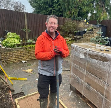 Heat pump being installed by an engineer