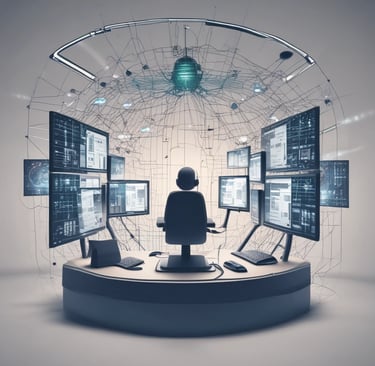 Team collaborating remotely using headsets connected via cloud phone system