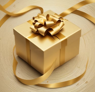 Close-up of a golden ticket with embossed details and a holographic seal.