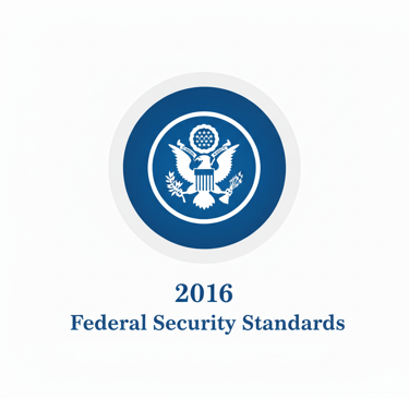 United States Great Seal emblem for 2016 Federal Security Standards and government compliance.