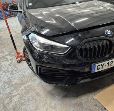 reparation pare-choc, et capot sur bmw serie 1