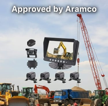 Aramco approved sensor camera system for heavy construction equipment and cranes.