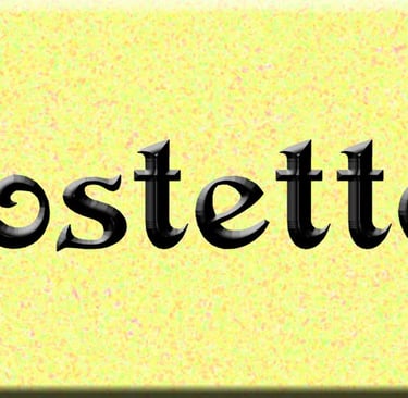 decorative sign featuring Hostetter name