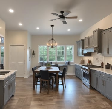 A stylish bathroom remodel with sleek fixtures, a walk-in shower, and custom tile work reflecting attention to detail.