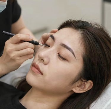 Hands gently waxing a client's arm, showcasing smooth skin and expert technique.