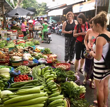 Marché dans le sud du Vietnam