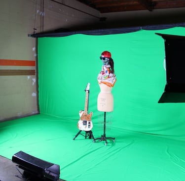 Green screen film shoot in Torrance south bay creative space
