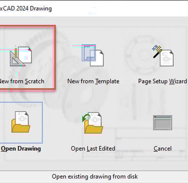 create a new file in xcad