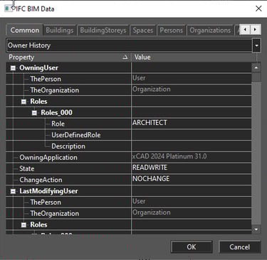 ifc bim data in xcad