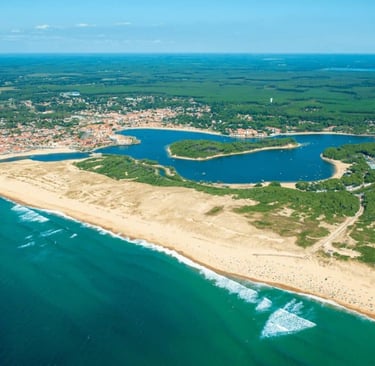 Photo d'une vue panoramique sur Vieux-Boucau dans Les landes