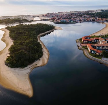 vu panoramique de la ville de Vieux Boucau
