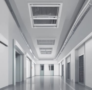 Indoor air quality system setup showcasing eco-friendly equipment in a residential home.