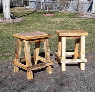 blued pine stools