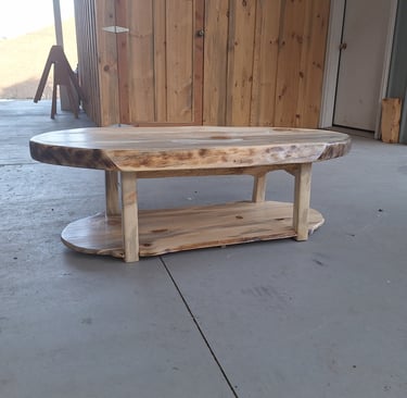 blued pine coffee table