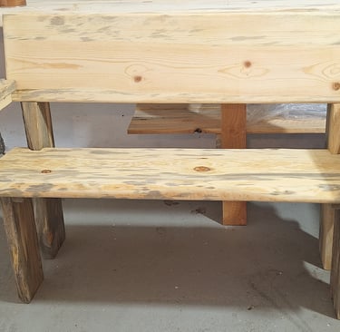 Blued pine bench, indoor or outdoor use