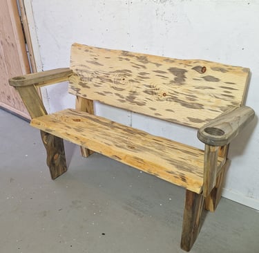 blued pine bench, indoor or outdoor use