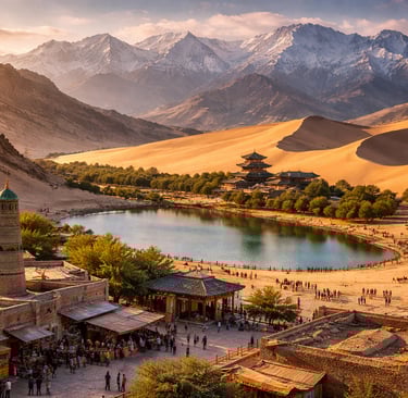 Vast deserts, grasslands, snow mountains, and Silk Road heritage. Best for long-distance exploration and adventure seekers.