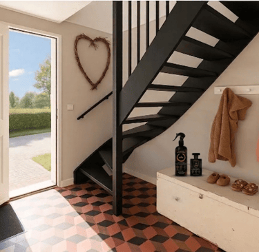 alt="Angkor multifunctional spray kept in the home entryway as a reminder to use before leaving"