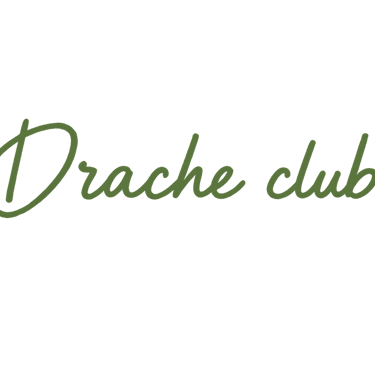 Drache club logo in green cursive script font on a plain white background.
