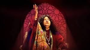 a woman in a red robe and a red robe