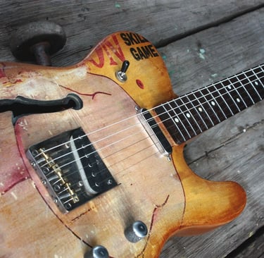 Tumbleweed "Operation" Custom, American Handcrafted Electric Guitar. Tele based on the board game