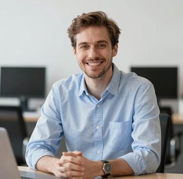 Smiling woman feeling inspired during a coaching session