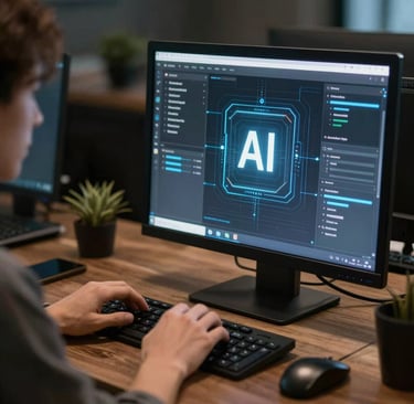 a computer chip with the letter a on top of it