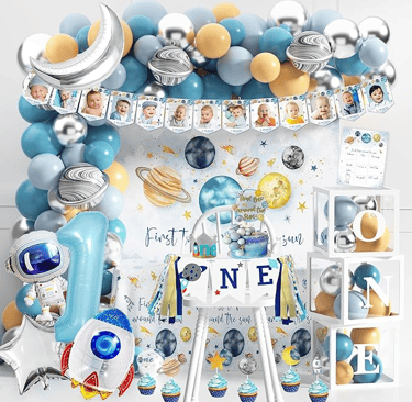 First Trip Around the Sun Birthday Party Decoration Set
