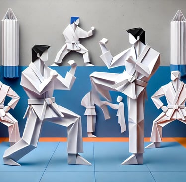 Dojo represented in origami.