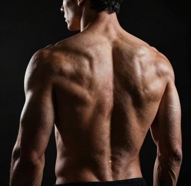 Woman walks on wooden bridge through lush green forest.