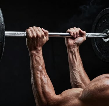 Man running on a beach at sunset