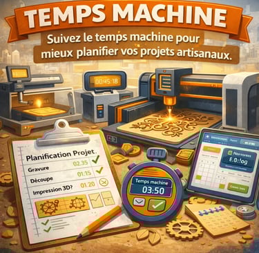 a poster of a computer screen showing a clock and a clock