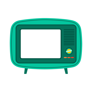 image of a mid century modern tv