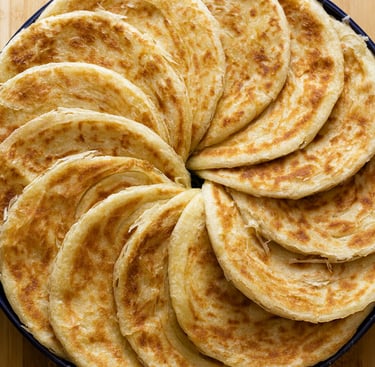 Moroccan flatbread authentic msemen