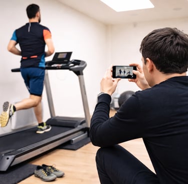 Analyse de foulée sur tapis de course