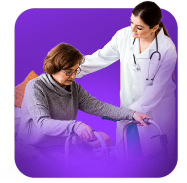 a woman in a doctor's coat and a doctor's coat