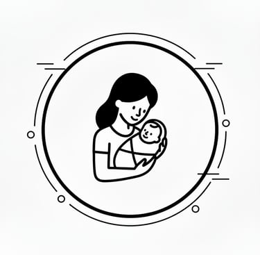 drawing of a woman with her baby