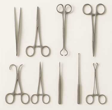 Surgical grasping and holding instruments