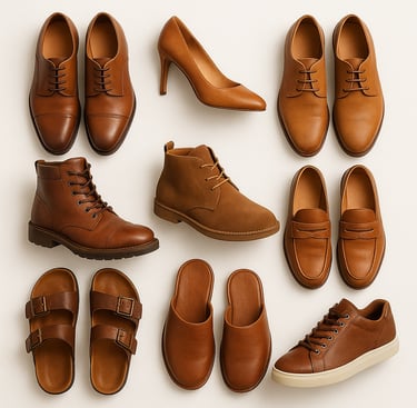 Leather shoes and boots for casual and formal wear, handcrafted export quality footwear